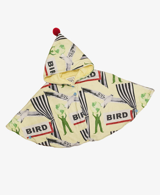 “BIRD” Hooded Soft Blanket Poncho