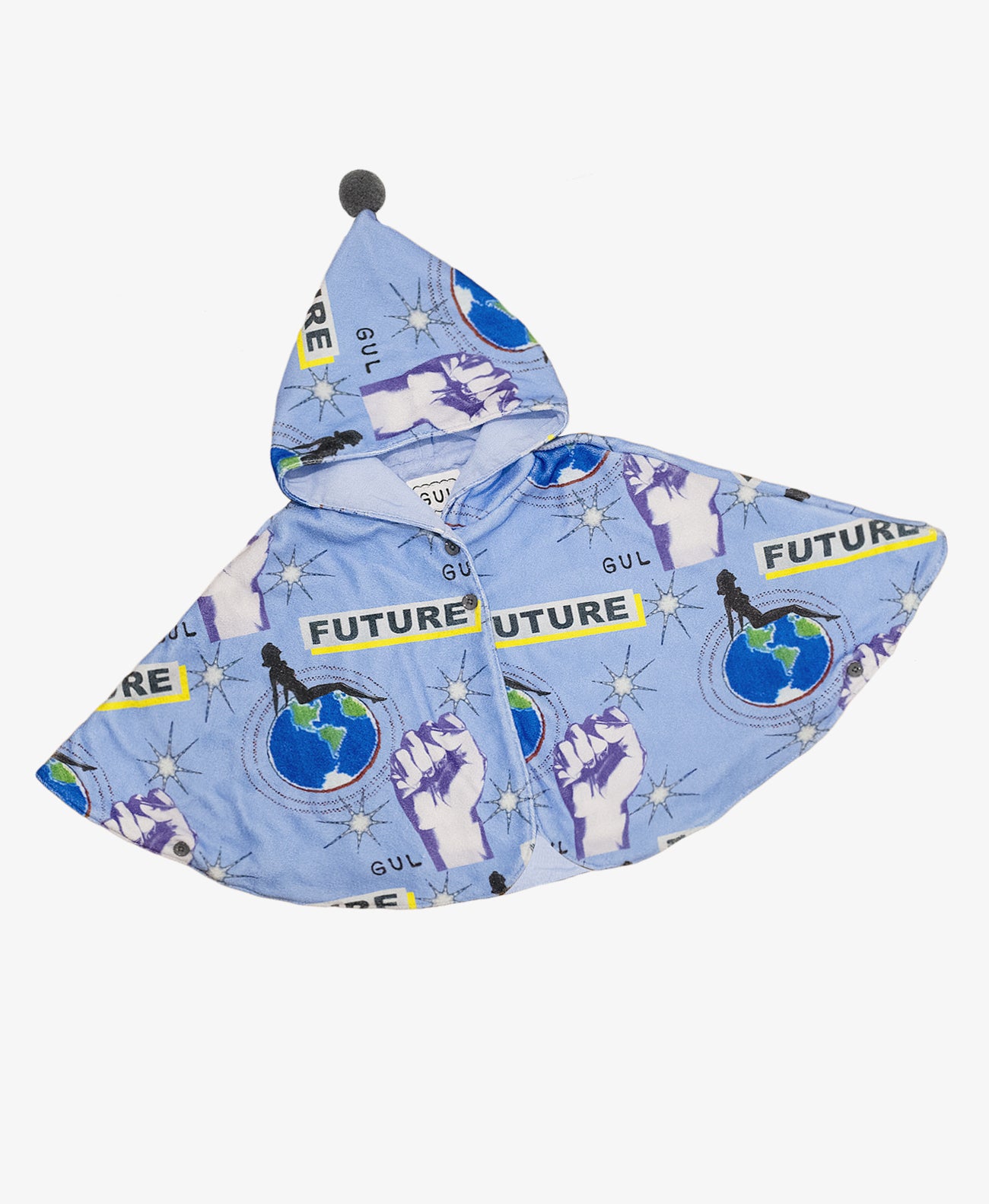 “FUTURE” Hooded Soft Blanket Poncho